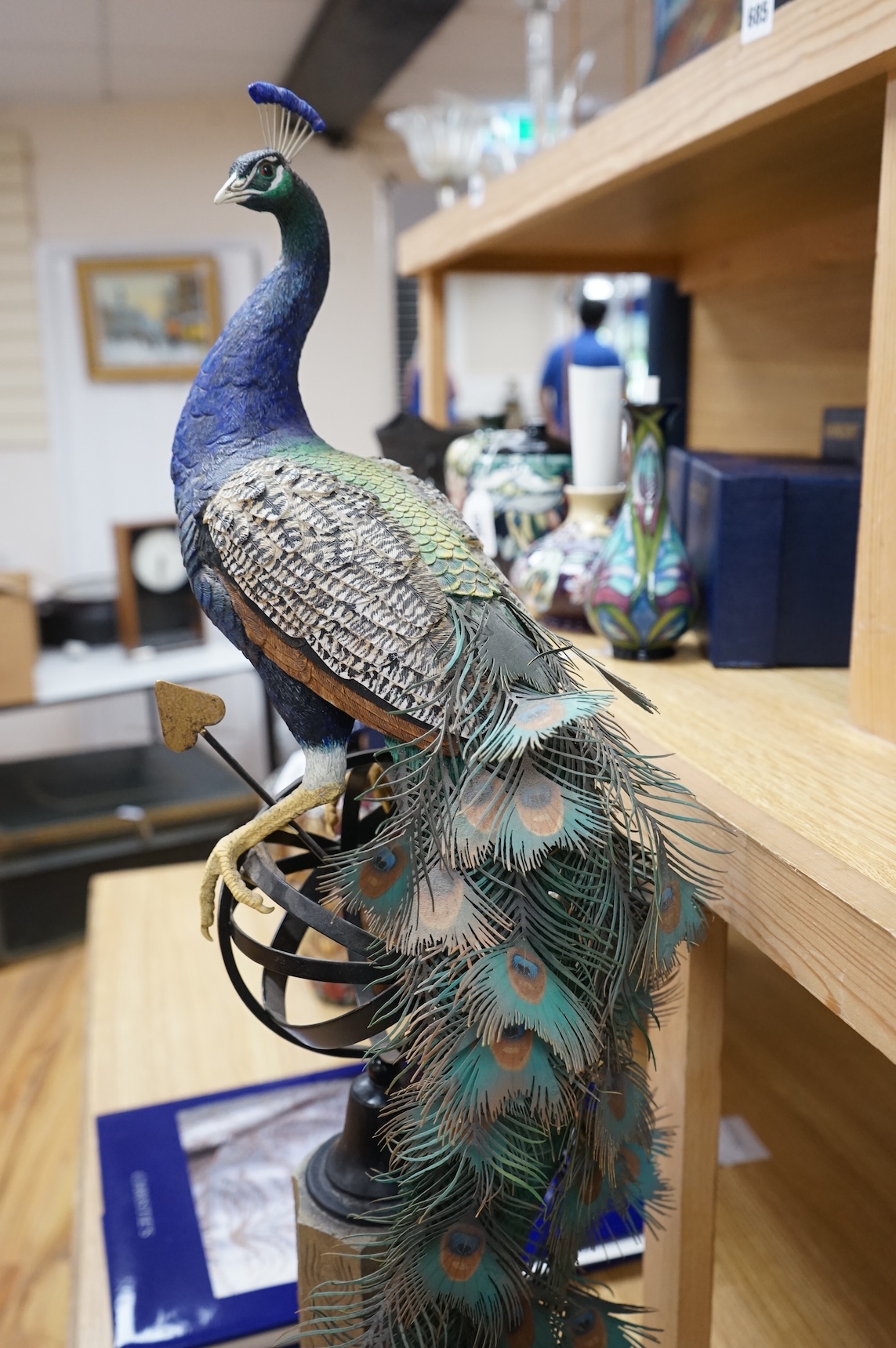 A large Border Fine Arts Regal Splendour Peacock, 77cm